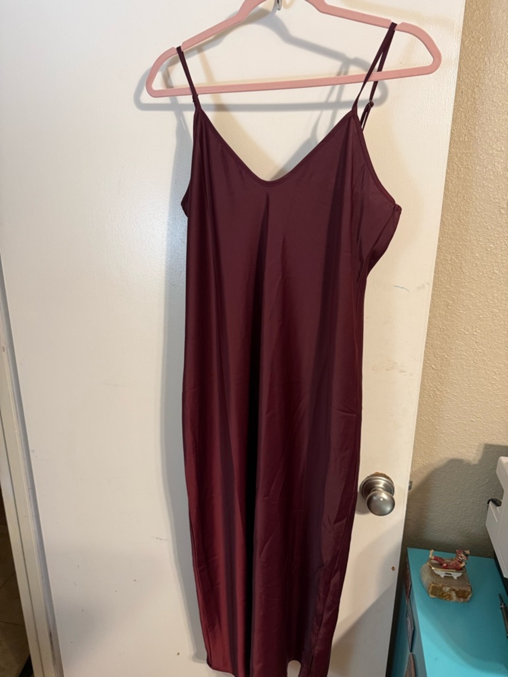 Banana Republic Satin Slip Dress in Burgundy